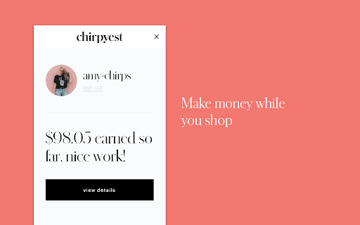 Chirpyest: Influencer Storefronts & Affiliate Links screenshot