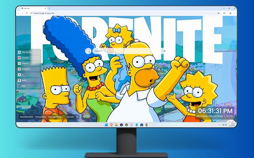 The Simpsons Fortnite Live Wallpaper screenshot