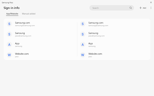 Samsung Pass screenshot