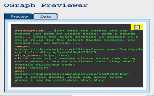 OGraph Previewer screenshot