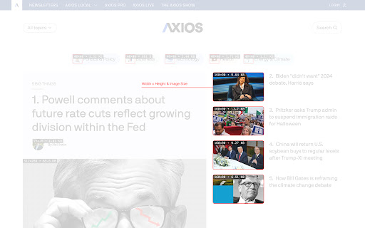 Image Size Overlay screenshot