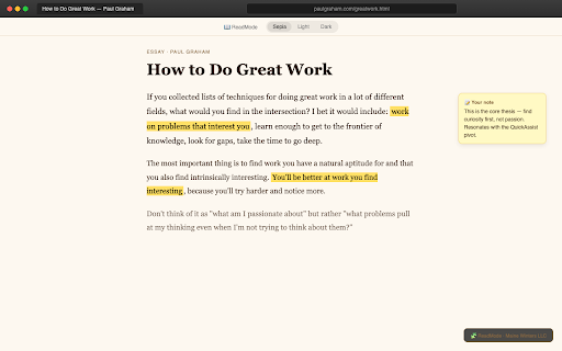 ReadMode - Reader View & Highlights screenshot