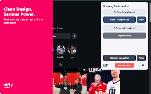 I-Social Scraper: Export Posts, Profiles, Reels & More screenshot