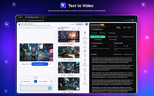Vids Automation - Auto VEO & Voice on Google Docs screenshot