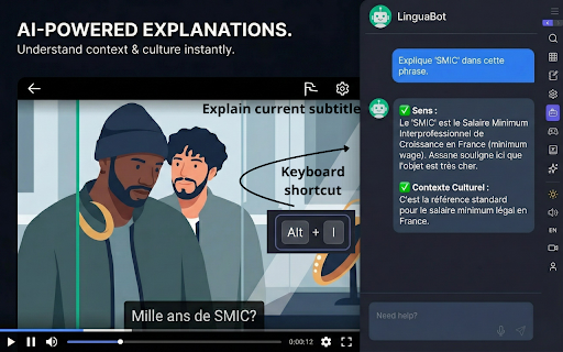 Subtiltée: Learn Languages: Netflix, YouTube & More (Language Reactor Alt) screenshot