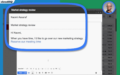 Meeting Scheduler for Gmail™ by cloudHQ screenshot