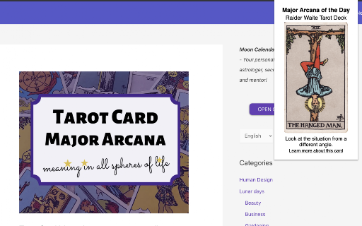 Tarot Arcana of the Day screenshot