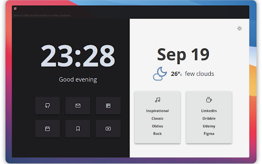 Bento - New Tab Page screenshot