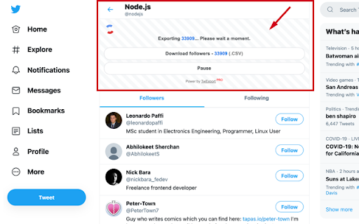 TwExport - Export Twitter Followers screenshot
