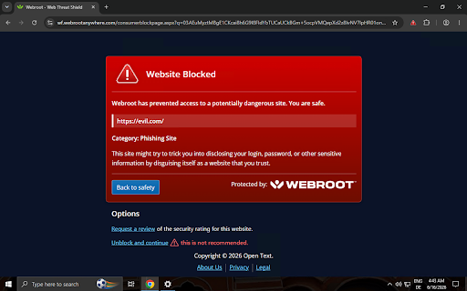 Web Threat Shield screenshot