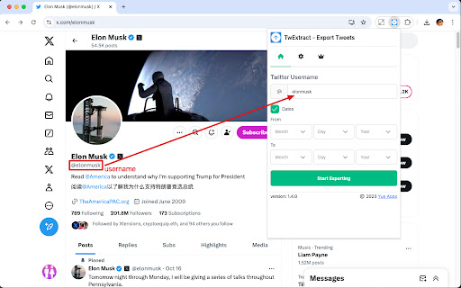 Export Tweets From Any Account screenshot