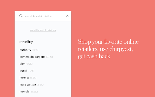 Chirpyest: Influencer Storefronts & Affiliate Links screenshot