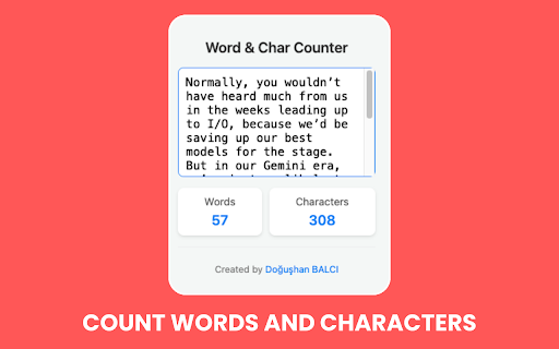 Easy Word & Character Counter screenshot