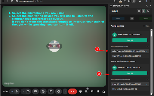 Sokuji - AI Meeting Translator screenshot