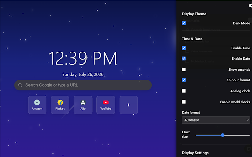 Interactive Night Sky screenshot