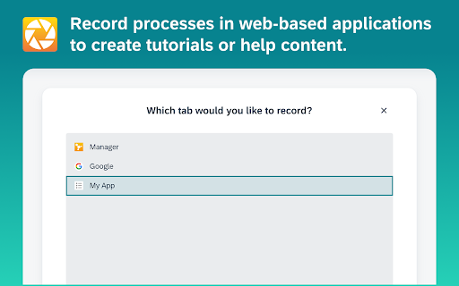 SAP Enable Now, browser application recorder screenshot
