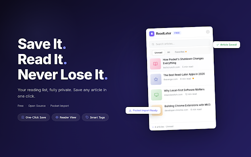 ReadLater Pro - Save Pages to an Offline Reader View screenshot