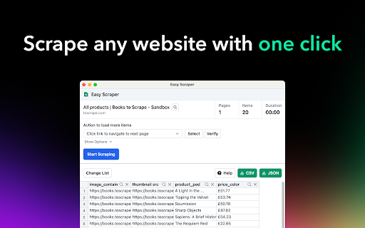 Easy Scraper - One-click web scraper screenshot