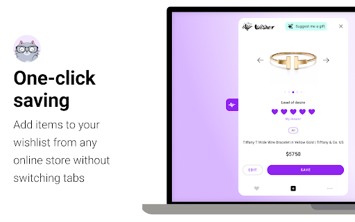 Wisher: Online Shopping Wishlist & AI Gift Ideas App screenshot