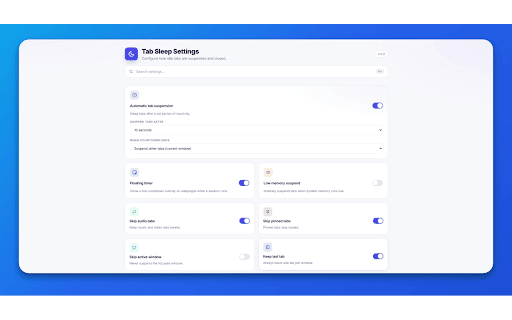 Tab Sleep – Auto Suspend Idle Tabs screenshot