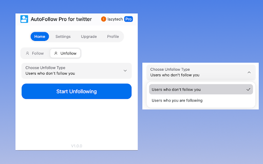 Twitter AutoFollow Pro screenshot
