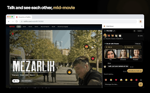 Watchbear: Watch Party & Watch Together Sync screenshot