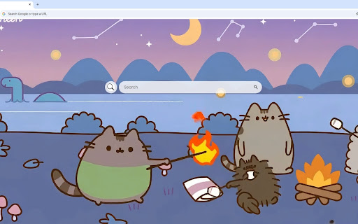 Pusheen Camping Live Wallpaper screenshot