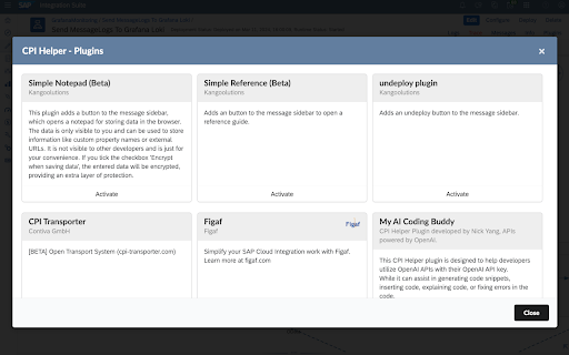 SAP CPI Helper screenshot