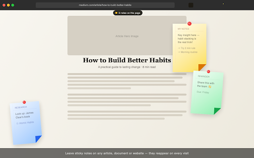 PageNote – Sticky Notes for Any Website screenshot