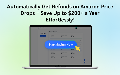 Task Monkey: Get Money Back on Price Drops (Amazon Price Adjustment) screenshot
