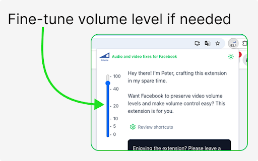 Audio and video fixes for Facebook screenshot
