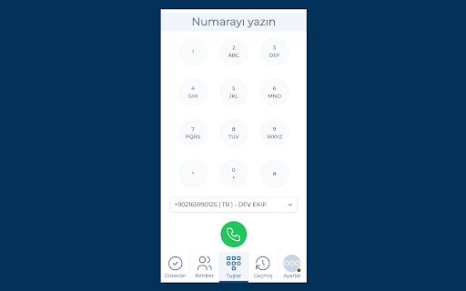 Hipcall Türkiye Webphone screenshot