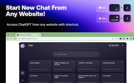 UniJump - Shortcut for ChatGPT screenshot