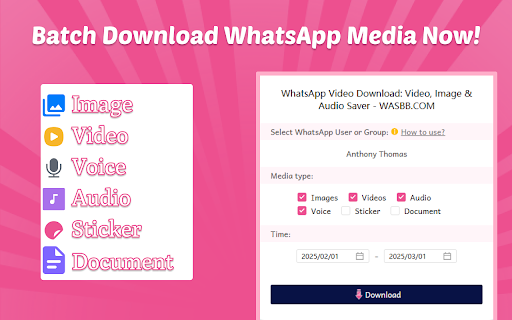 WA Video Download: Video, Image & Audio Saver - WASBB.COM screenshot