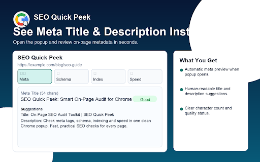 SEO Quick Peek screenshot
