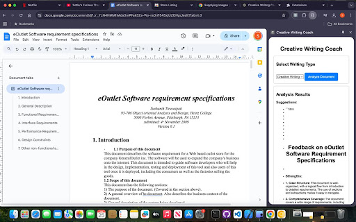 Creative Writing Coach screenshot