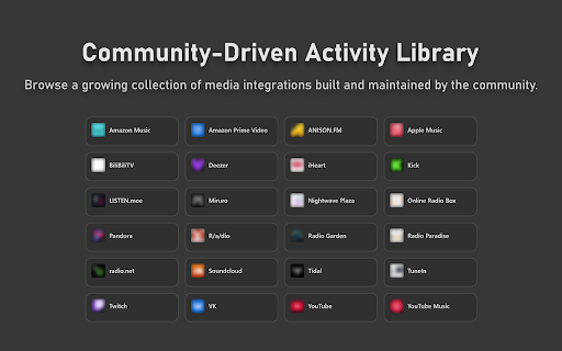 Web Presence for Discord screenshot
