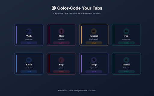 Tab Namer — Free & Simple Custom Tab Labels screenshot