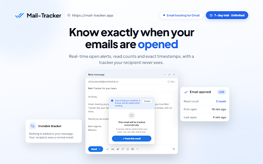 Mail-Tracker screenshot