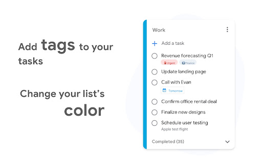 Desktop app for Google Tasks screenshot