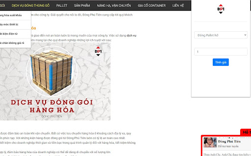 Dịch vụ đóng gói hàng hoá Đông Phú Tiên screenshot