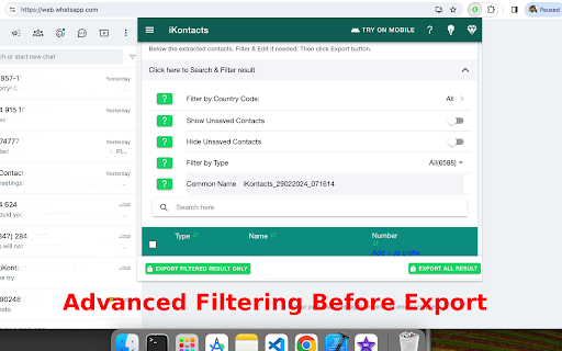 iKontacts – Contact Manager & Tools for Web Messenger screenshot