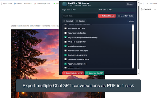 Bulk ChatGPT to PDF Converter screenshot