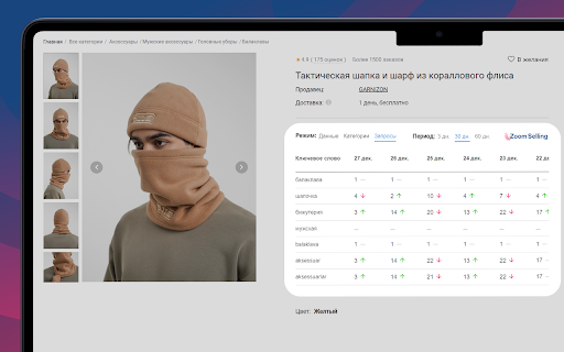 ZoomSelling - аналитика по Uzum Market screenshot