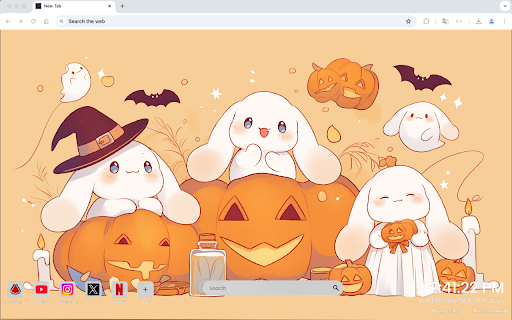 Halloween Cinnamoroll Pumpkins Spooky Cute Live Wallpaper screenshot