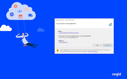 Cegid Peoplenet ClickOnce launcher screenshot