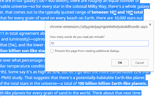 Read Time Estimator screenshot