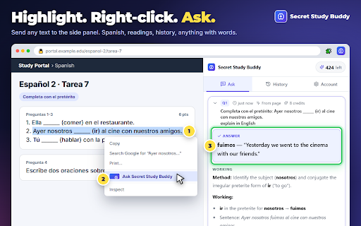 Secret Study Buddy — AI Study Assistant screenshot