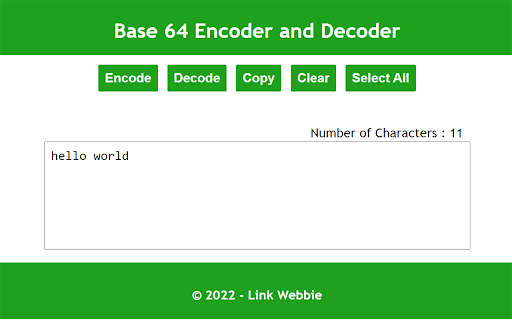 Base64 Encoder and Decoder screenshot