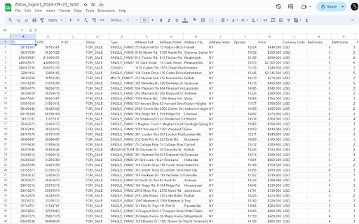 Zillow Exporter screenshot
